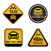 Vector clipart: Taxi cab set stickers