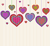 Vector clipart: heart background. Valentine`s Day theme