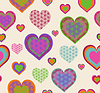 Vector clipart: seamless heart pattern. Valentine`s Day