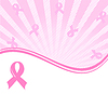 Vector clipart: pink ribbon breast cancer support back