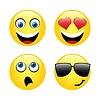Vector clipart: Characters of yellow emoticons