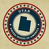 Vector clipart: Vintage label Utah