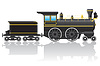 Vector clipart: old retro locomotive