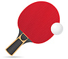 Vector clipart: racket and ball for table tennis ping pong