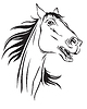 Vector clipart: Horses neighs
