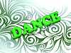 DANCE - bright color letters on nice green | Stock Illustration