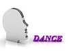 DANCE bright color letters and silver head mind | Stock Illustration