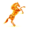 Vector clipart: Fire horse rearing up