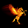 Vector clipart: Fire Pegasus