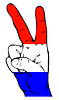 Vector clipart: Peace Sign of the Dutch flag
