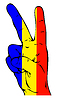 Vector clipart: Peace Sign of the Romanian flag