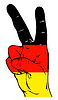Vector clipart: Peace Sign of the Germany flag