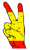 Vector clipart: Peace Sign of the Spanish flag