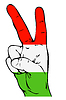 Vector clipart: Peace Sign of the Hungarian flag