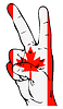 Vector clipart: Peace Sign of the Canadian flag