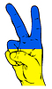 Vector clipart: Peace Sign of the Ukrainian flag