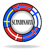 Vector clipart: Scandinavian flags in a circle