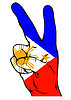 Vector clipart: Peace Sign of the Philippine flag