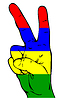 Vector clipart: Peace Sign of the Mauritius flag