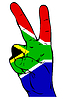 Vector clipart: Peace Sign of the South African Flag