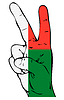 Vector clipart: Peace Sign of the Madagascar flag