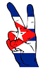 Vector clipart: Peace Sign of the Cuban flag