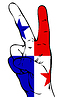 Vector clipart: Peace Sign of the Panamanian flag