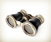 Vector clipart: Vintage binoculars