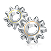 Vector clipart: Two gears icon, icon