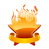 Vector clipart: Burning star emblem