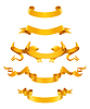 Vector clipart: Gold ribbons