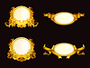 Vector clipart: Set of vintage frames on black