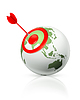 Vector clipart: World target, icon