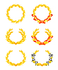 Vector clipart: Wreaths, set