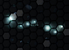Vector clipart: Black Background of Hexagons