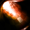 Vector clipart: Checkered tunnel