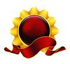 Vector clipart: Emblem red