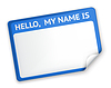Vektor Cliparts: Namensschild,