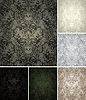 Vector clipart: Seamless Wallpaper Pattern, set of six colors