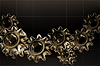 Vector clipart: Gears background Black, horizontal