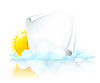 Vector clipart: Paper frame in clouds, 10eps