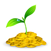 Vector clipart: Plant and coins, 10eps