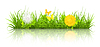 Vector clipart: Dandelions and grass, 10eps