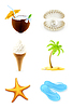 Vector clipart: Summer icons, set