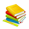 Vector clipart: Stack of textbooks
