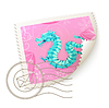 Vector clipart: Dragon, postage stamp