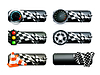 Vector clipart: Racing banners set