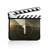Vector clipart: Movie clap