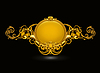 Vector clipart: Vintage frame on black