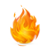 Vector clipart: Fire, icon